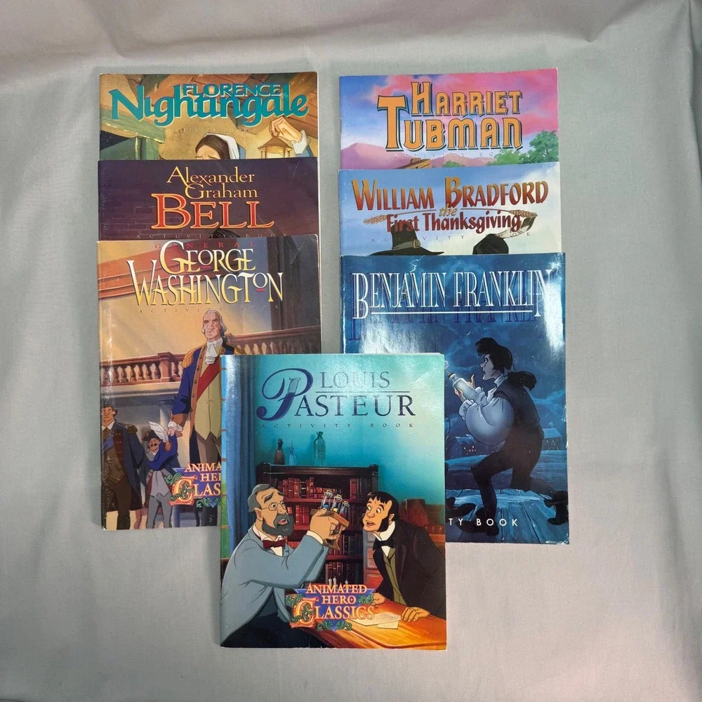 Animated Hero Classics Activity Books 90s Vintage NEST Entertainment Lot of 7
